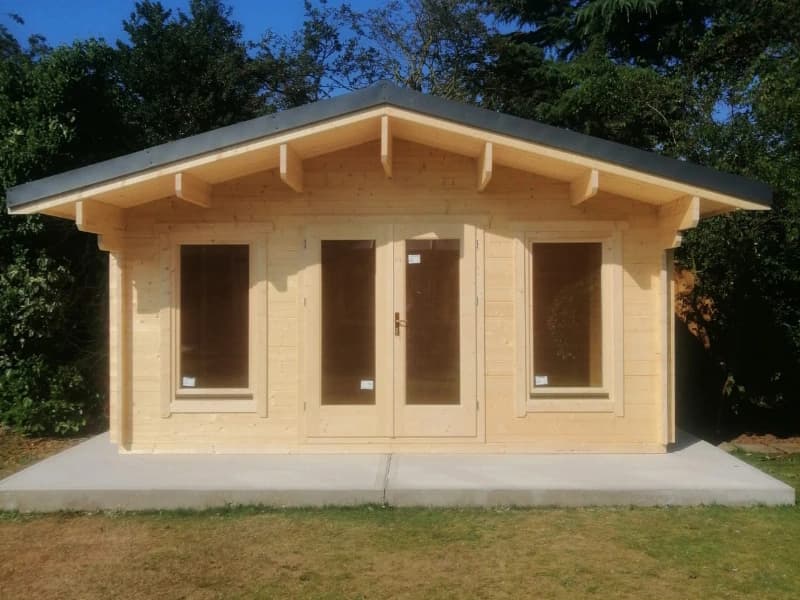 Front view of Weekend Timber Cabin
