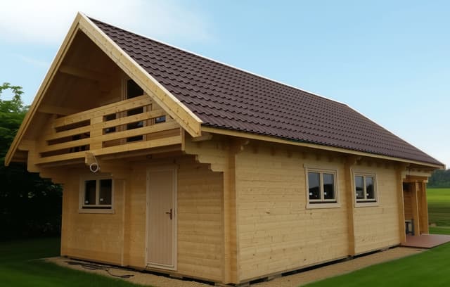 Linkoln 2-Bedroom Timber Cabin 5.82 x8.33m, Log 70mm, 2 Storey