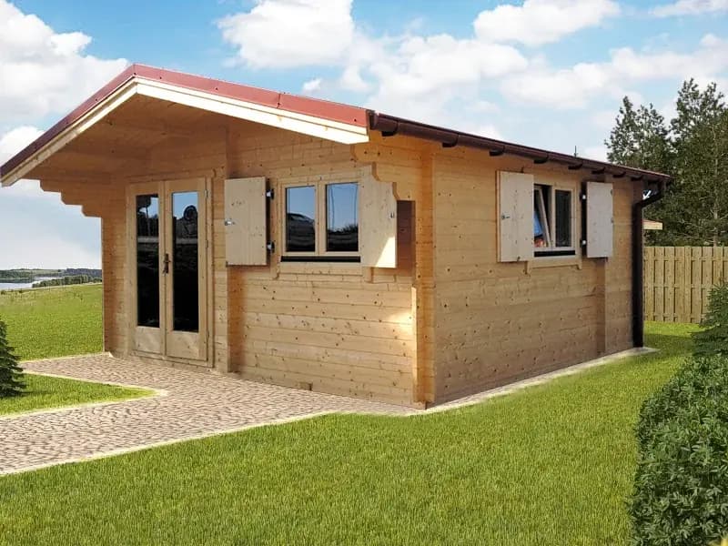 Cork Weekend Timber Cabin front view