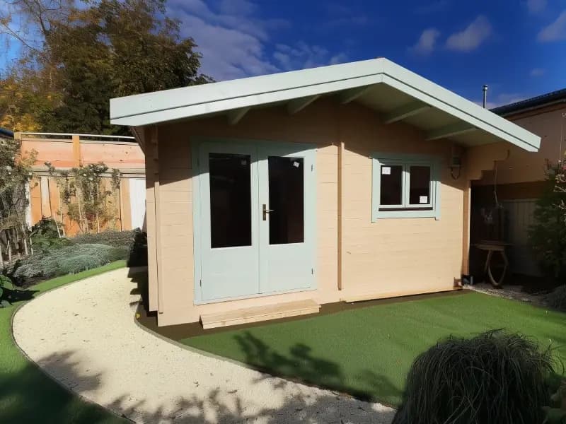 Glasgow Timber Cabin exterior with natural timber finish