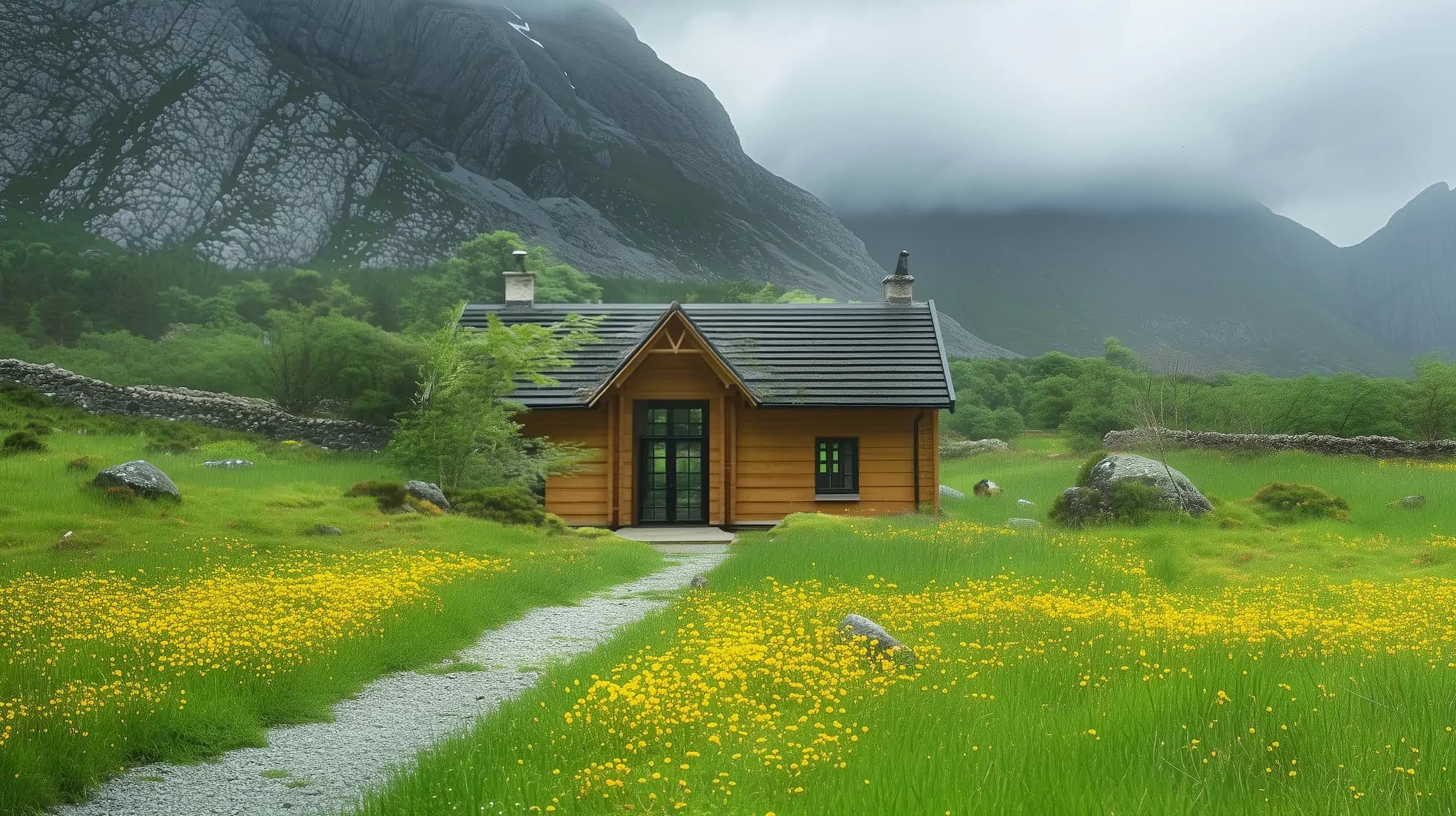 Beautiful timber garden room in summer