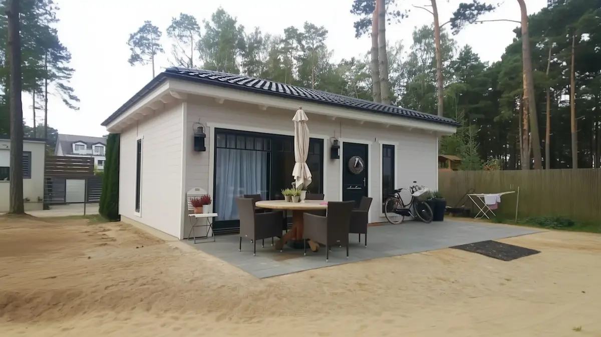 Weekend 2-bedroom prefabricated timber cabin exterior in Ireland