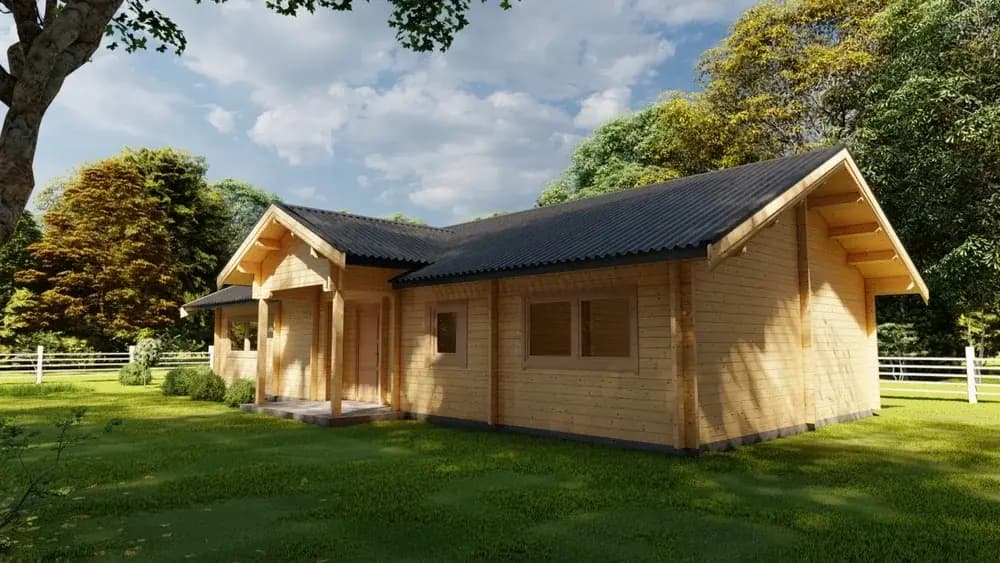 Modern timber garden room in an Irish back garden