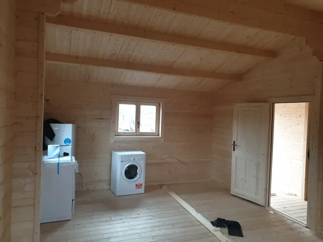 Comfortable timber home interior lifestyle